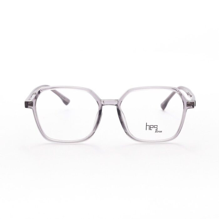 Gọng mắt kính cận loạn Lục giác H70580 nhựa thời trang - Xám, Đen, Trong xanh lá, Trong - LB Eyewear