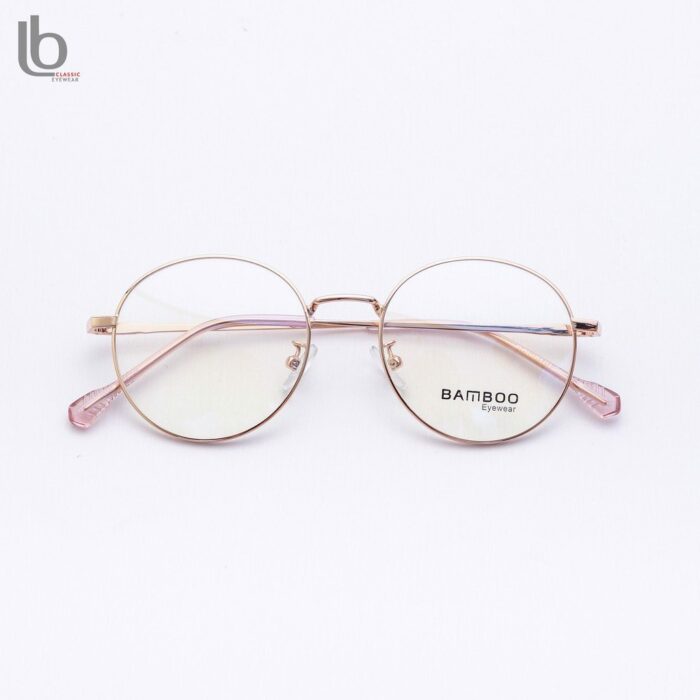 Gọng Mắt kính Cận Loạn Tròn Kim Loại thời trang Bamboo 72 580 - Đen, Bạc, Hồng Kính Nobita Ngố - Mắt kính LB Eyewear